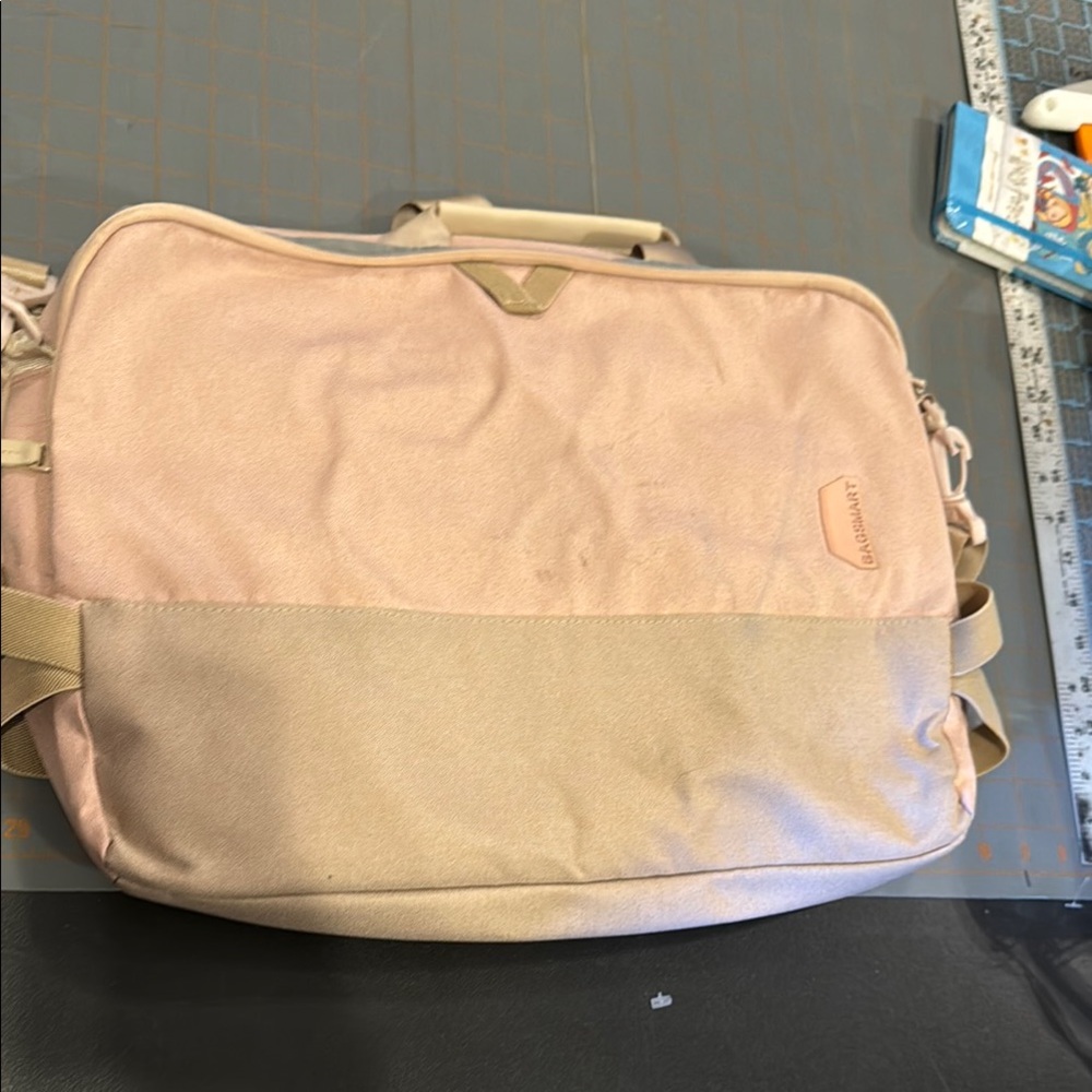 BagSmart Pink and Tan Laptop Bag